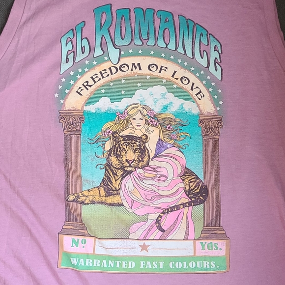 New Spell Designs El Romance Tank Lilac M Lavender Stevie Nicks Tee Singlet Top - Picture 12 of 14